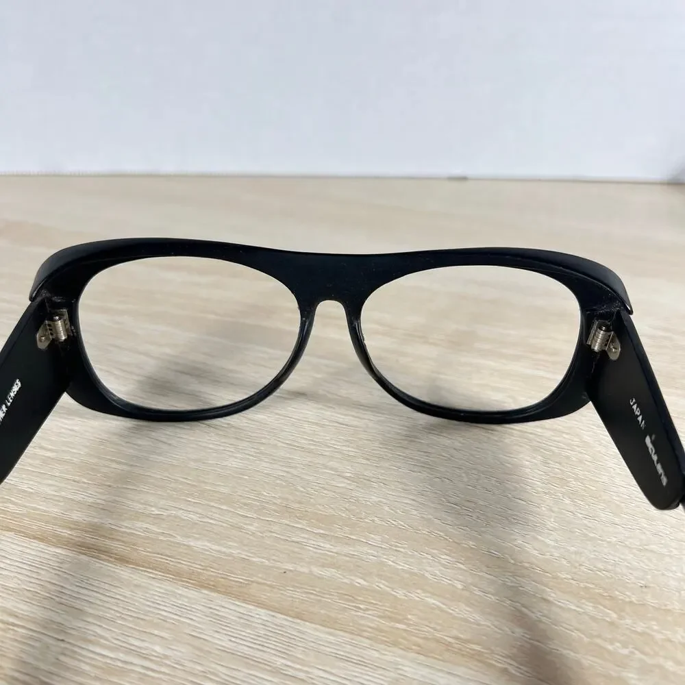Vintage Japan Oculens Oversized Sunglasses Frames ONLY Matte Black 60-16-146